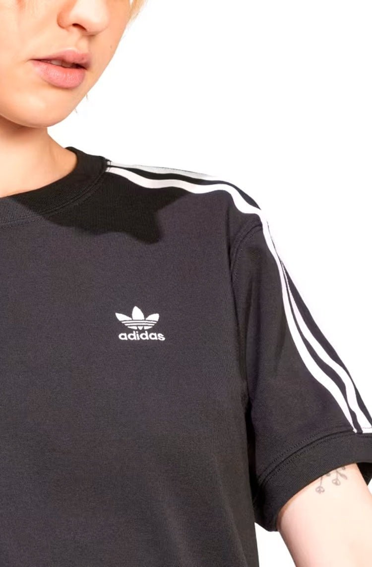 Camiseta Adidas Baby Look 3 - stripes Preto - NewSkull