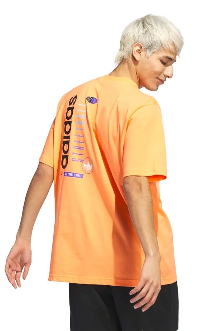 Camiseta Adidas Basketball Streetball Graphic Laranja/Preto - NewSkull