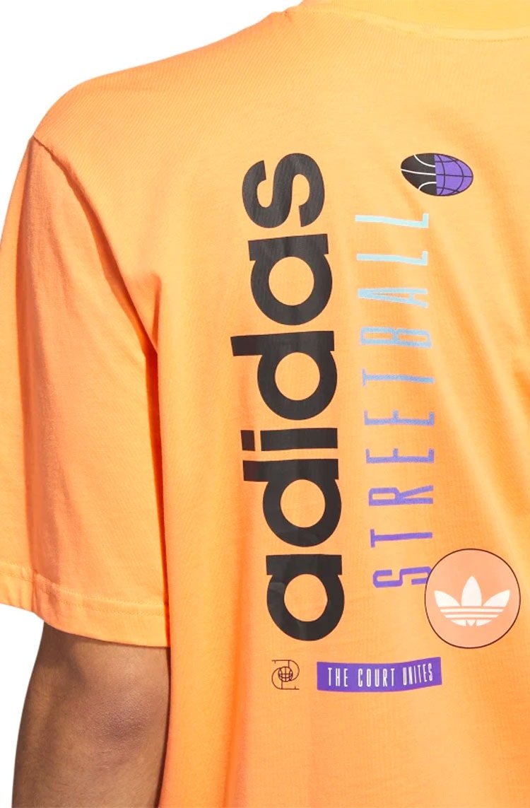 Camiseta Adidas Basketball Streetball Graphic Laranja/Preto - NewSkull
