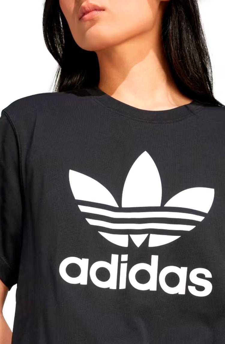 Camiseta Adidas Boxy Adicolor Trefoil Preto - NewSkull