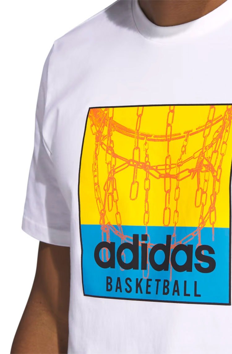 Camiseta Adidas Chain Net Basketball Branco - NewSkull