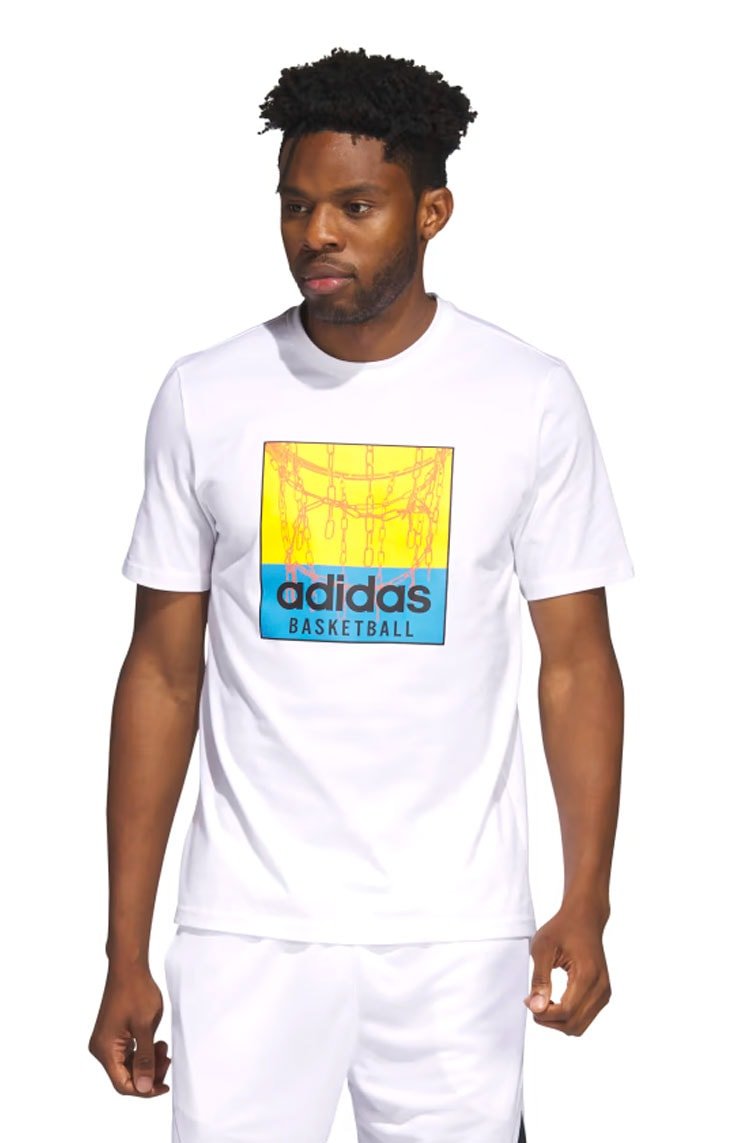Camiseta Adidas Chain Net Basketball Branco - NewSkull
