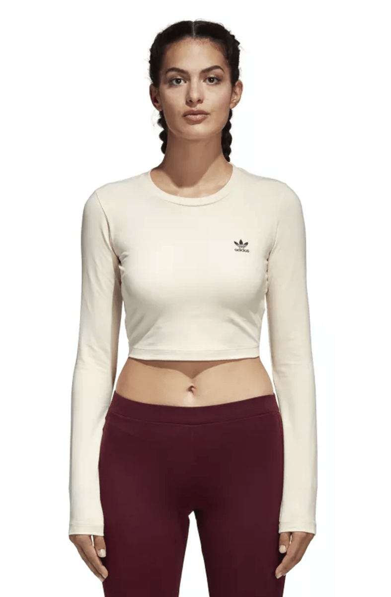CAMISETA ADIDAS CROPPED FEMININA STYLING BEGE - NewSkull