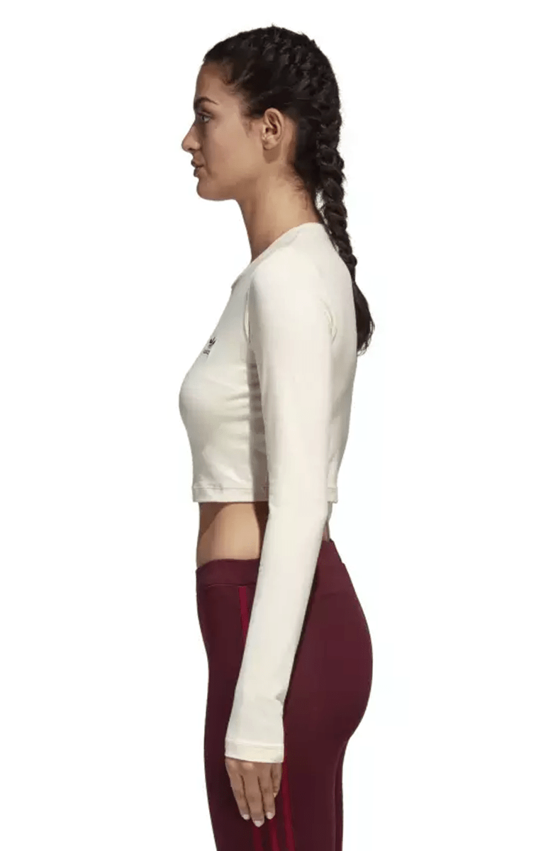 CAMISETA ADIDAS CROPPED FEMININA STYLING BEGE - NewSkull