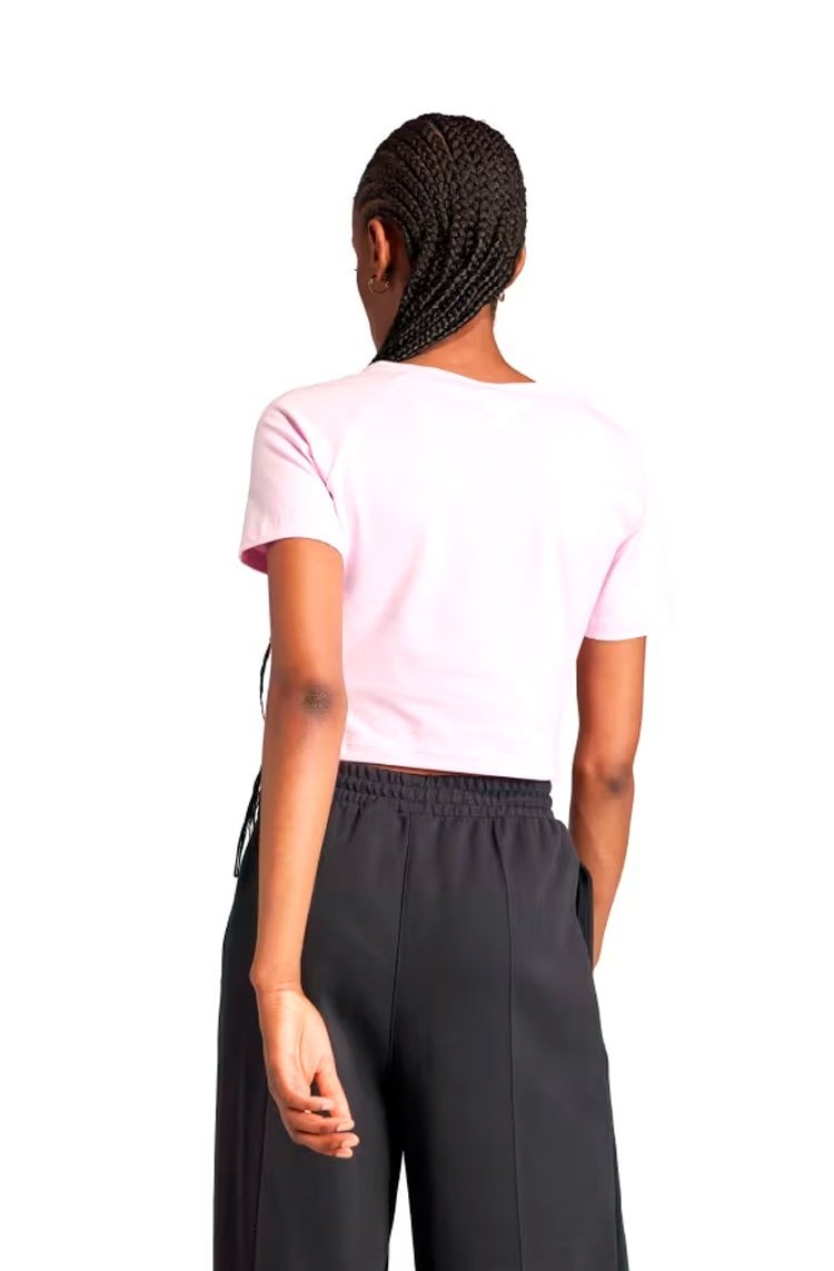 Camiseta Adidas Cropped Graphic Baby Rosa - NewSkull