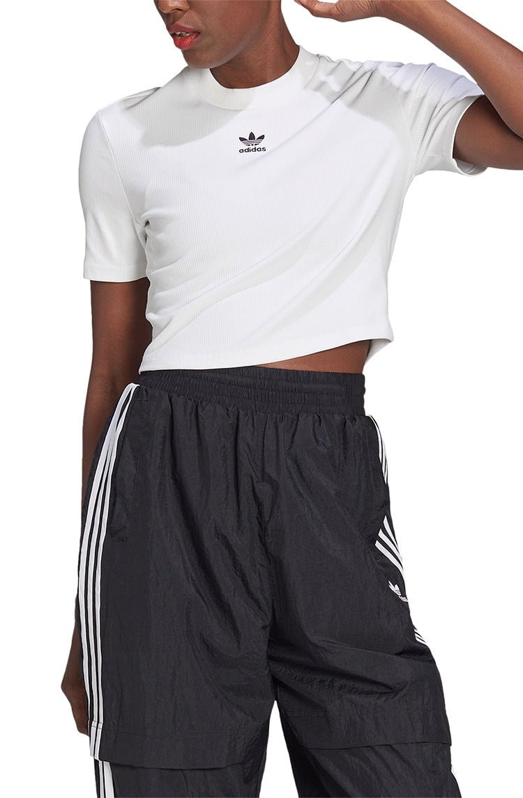 Camiseta Adidas Cropped Tee Branco/Preto - NewSkull