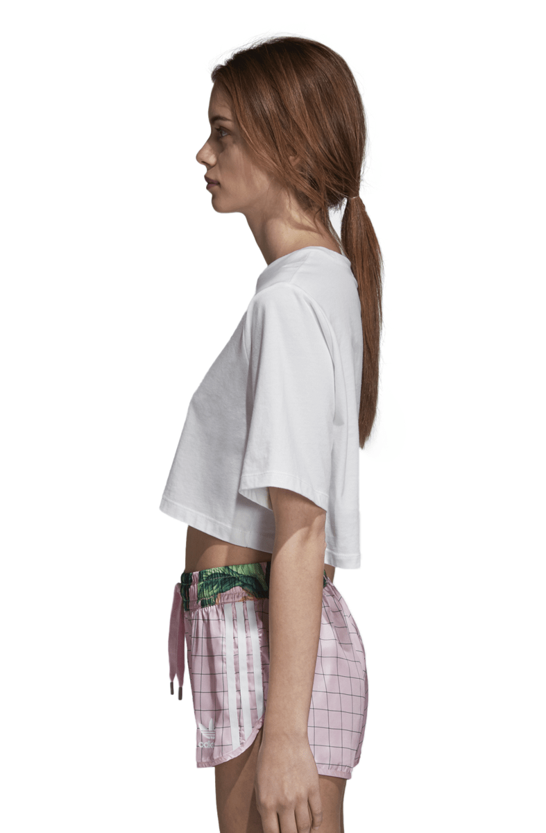 CAMISETA ADIDAS CROPPED X FARM FEMININA BRANCA - NewSkull