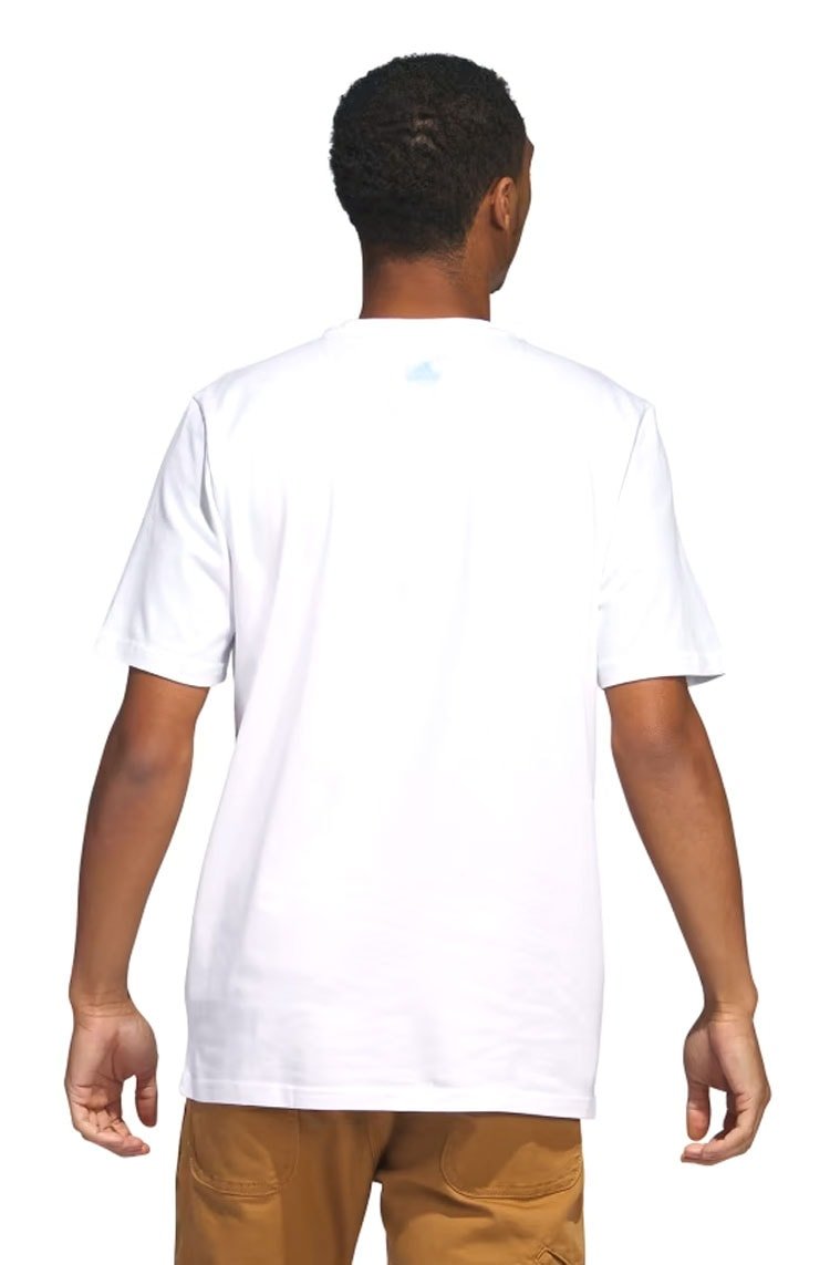 Camiseta Adidas Estampada Change Through Sports Branco/Azul - NewSkull