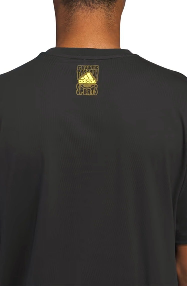 Camiseta Adidas Estampada Change Through Sports Preto/Amarelo - NewSkull