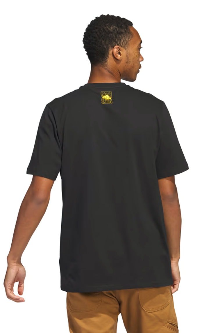 Camiseta Adidas Estampada Change Through Sports Preto/Amarelo - NewSkull