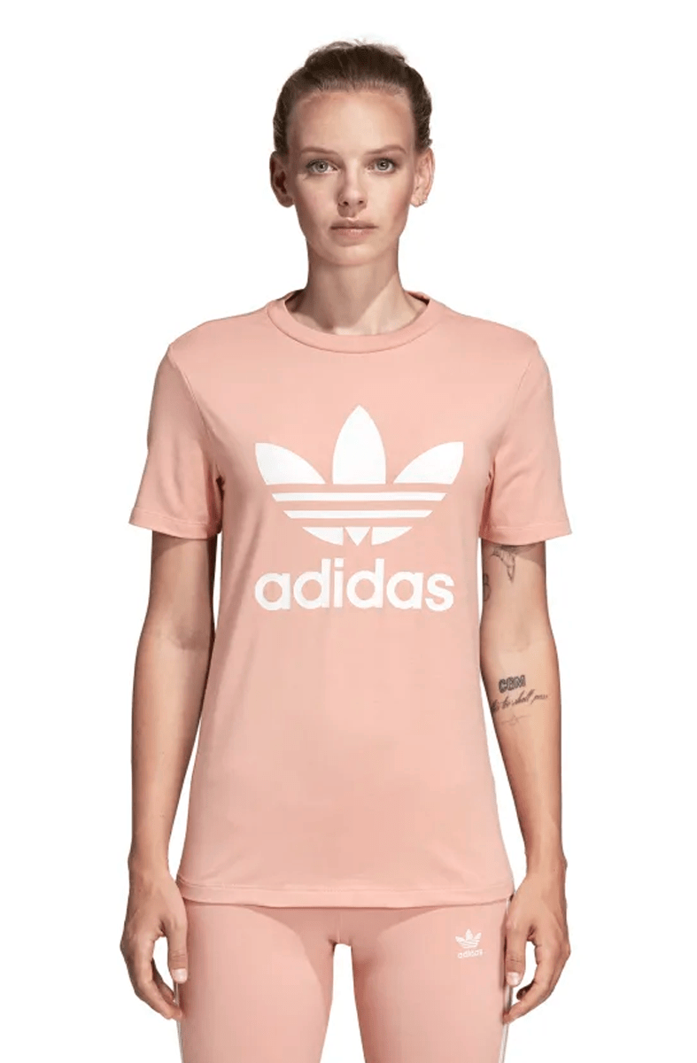 CAMISETA ADIDAS FEMININA TREFOIL ROSA - NewSkull