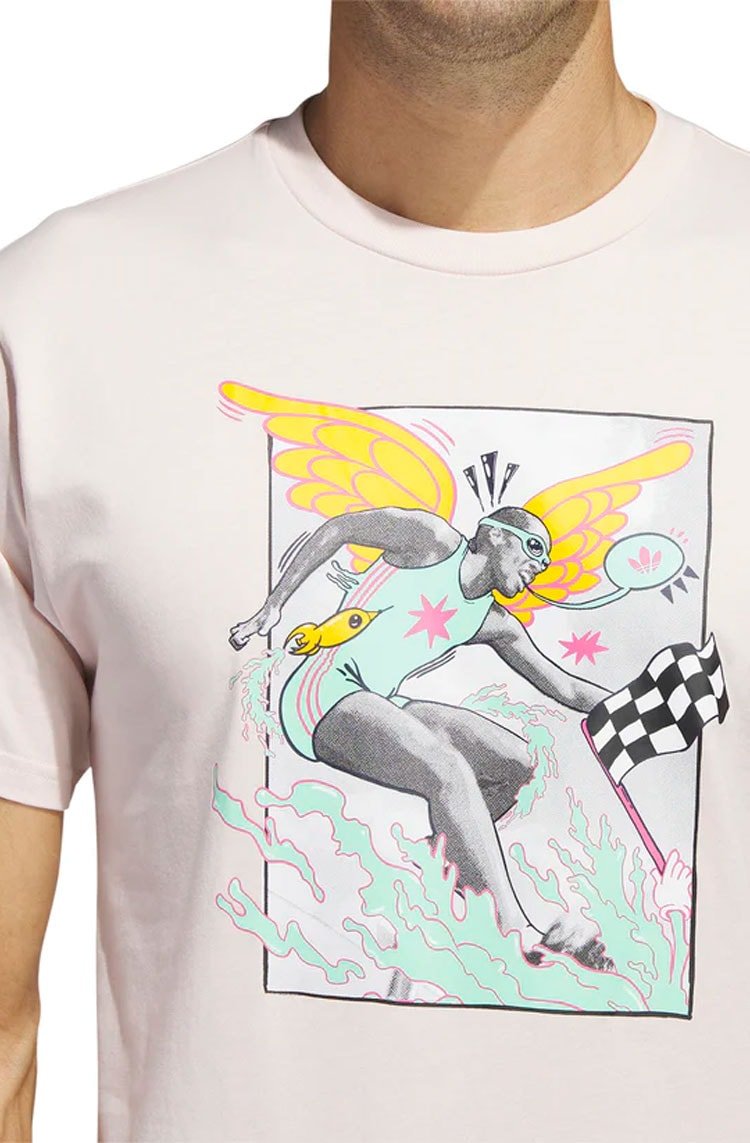 Camiseta Adidas Fly As Rosa Estampado - NewSkull