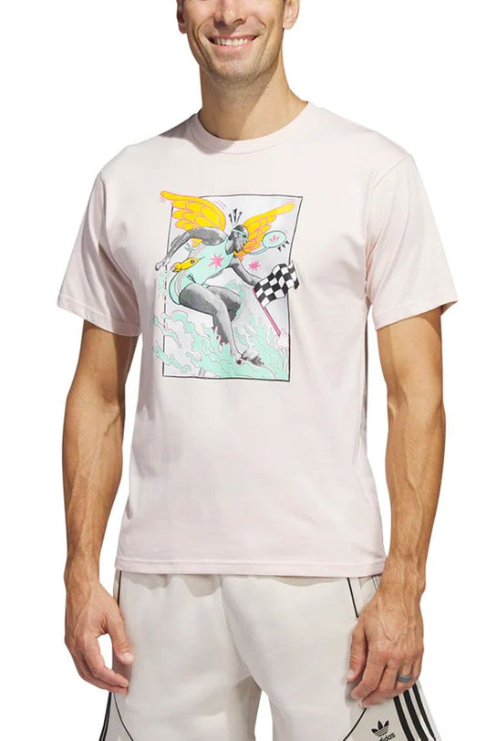 Camiseta Adidas Fly As Rosa Estampado - NewSkull