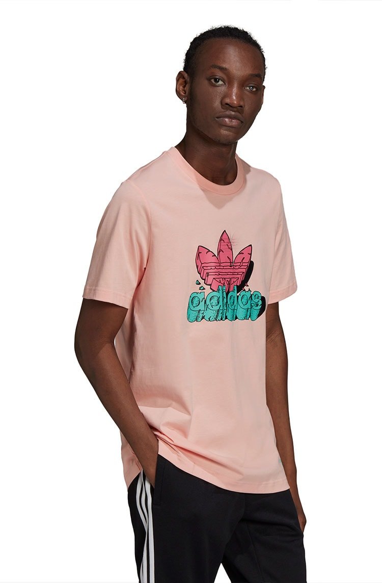 Camiseta Adidas Funny Dino Rosa/Verde - NewSkull