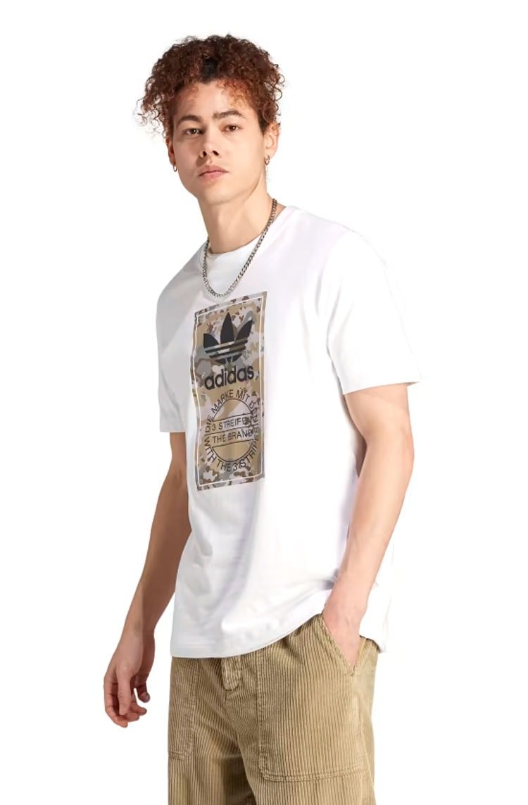 Camiseta Adidas Graphics Camo Tongue Label Branco - NewSkull