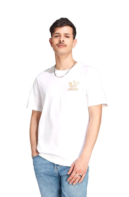 Camiseta Adidas Graphics Fire Trefoil Branco - NewSkull