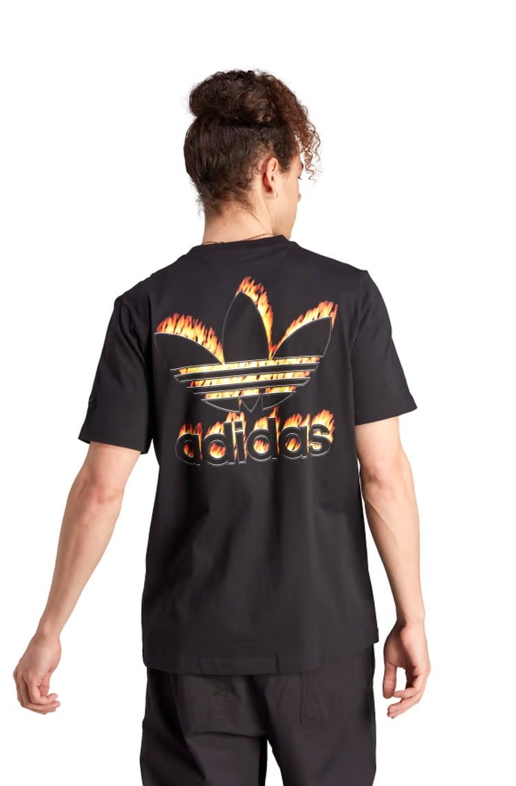 Camiseta Adidas Graphics Fire Trefoil Preto - NewSkull