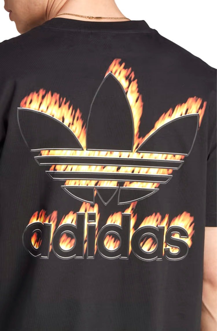 Camiseta Adidas Graphics Fire Trefoil Preto - NewSkull