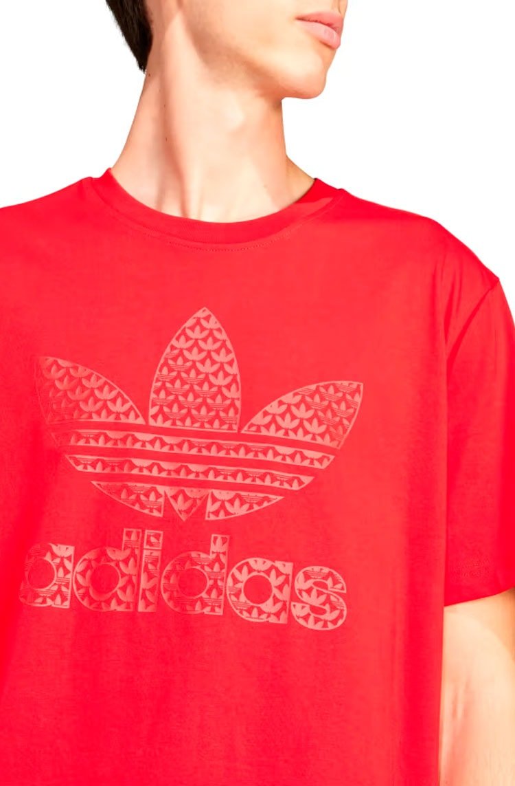 Camiseta Adidas Graphics Monogram Vermelho - NewSkull