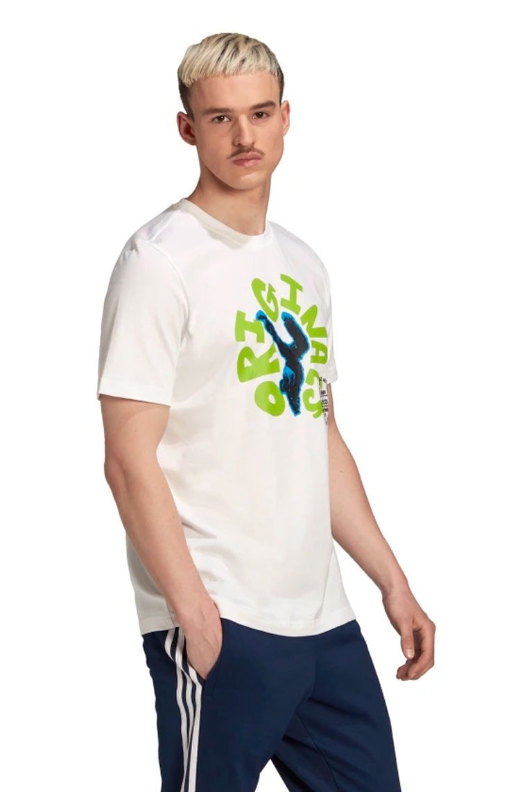 Camiseta Adidas Graphics Unite Branco/Verde/Azul - NewSkull