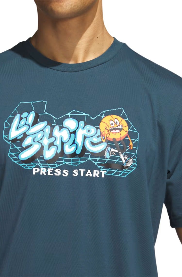 Camiseta Adidas Lil' Stripe Metaverse Gaming Azul Marinho - NewSkull