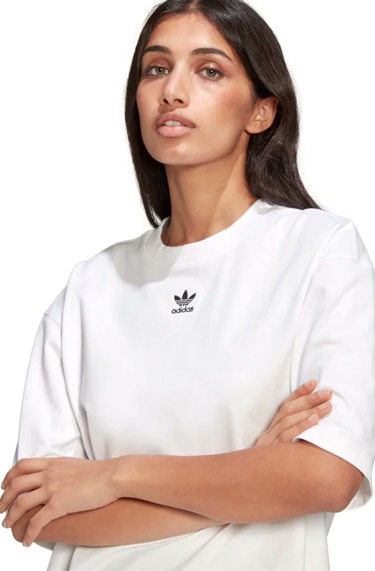 Camiseta Adidas Loungewear Adicolor Essentials Branco/Preto - NewSkull