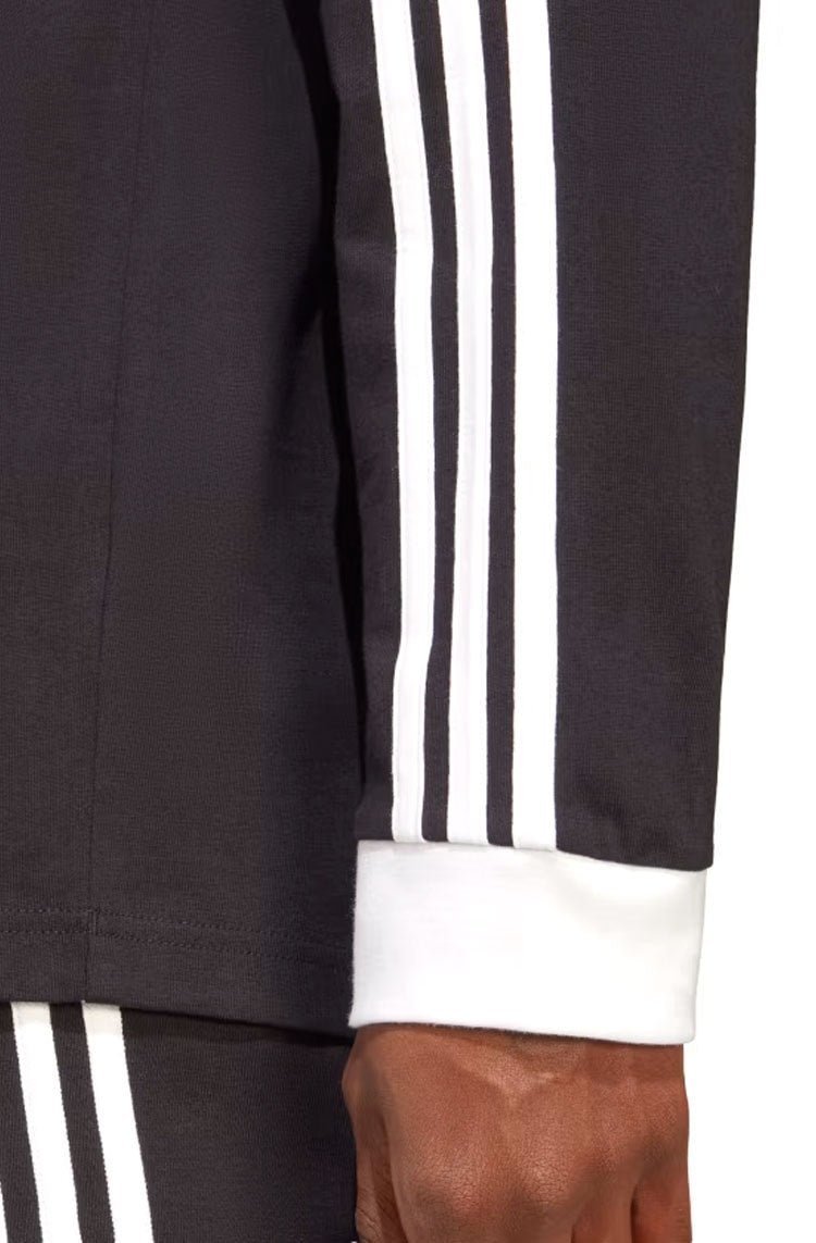Camiseta Adidas Manga Longa Adicolor Classics 3 - Stripes Preto/Branco - NewSkull