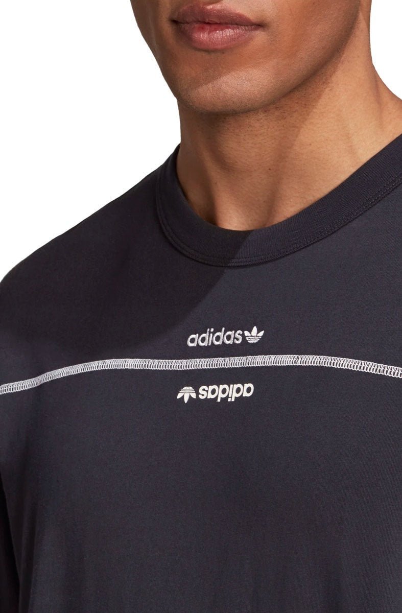 Camiseta ADIDAS Manga Longa R.Y.V. Preta/Branca - NewSkull
