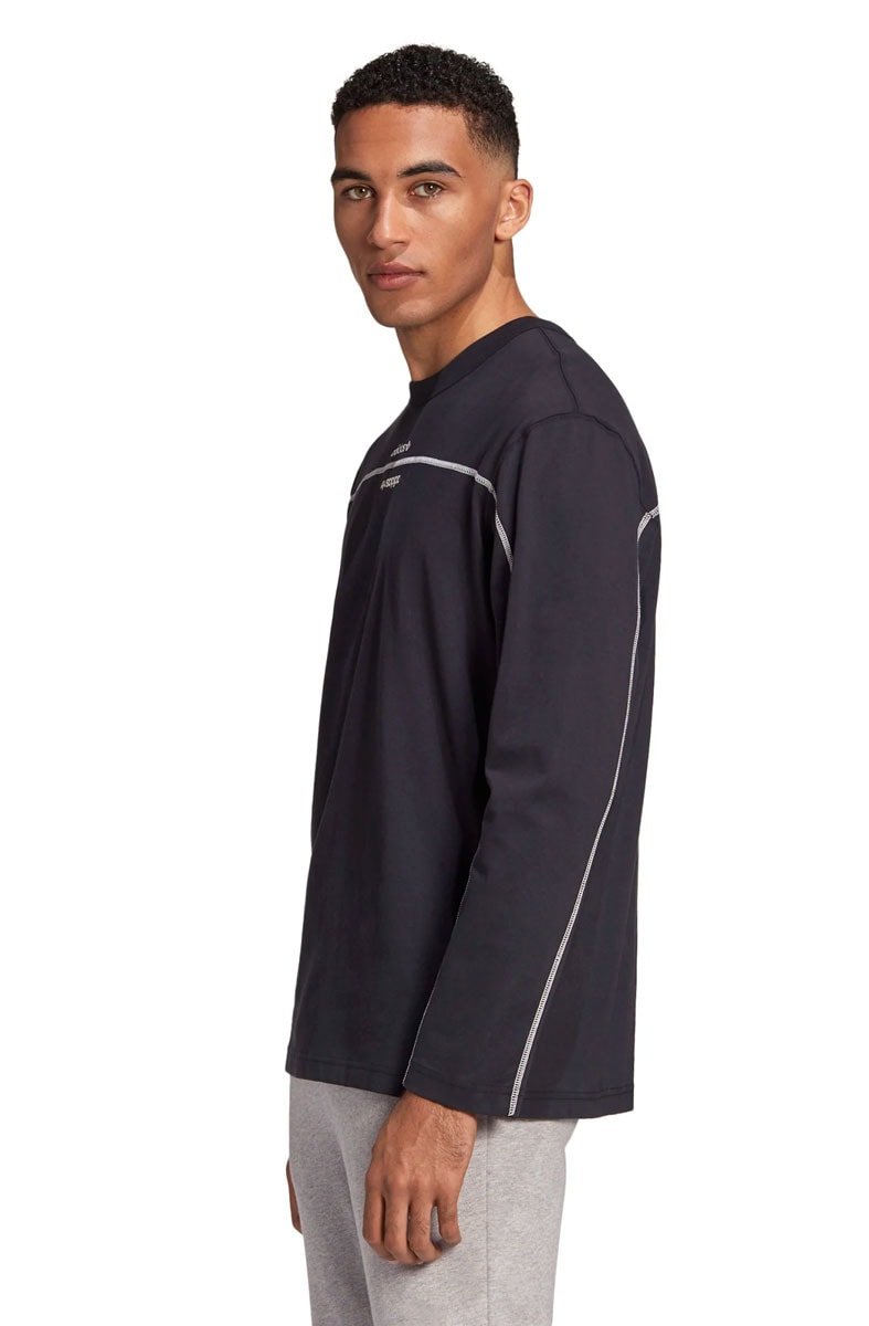 Camiseta ADIDAS Manga Longa R.Y.V. Preta/Branca - NewSkull