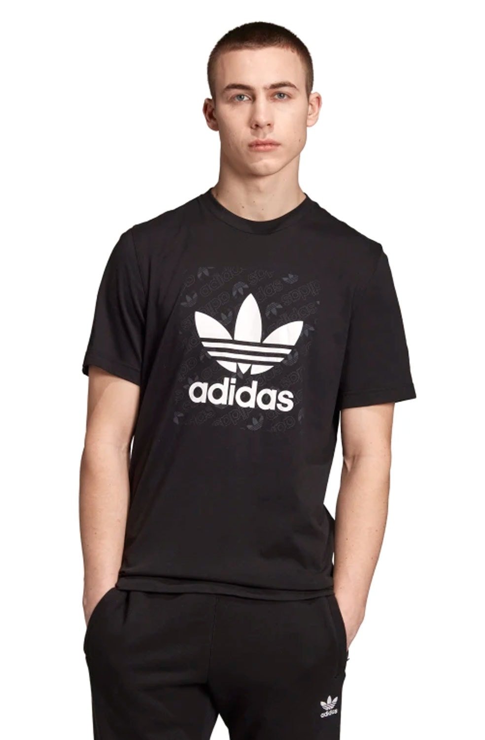 Camiseta ADIDAS Monogram Square Preta - NewSkull