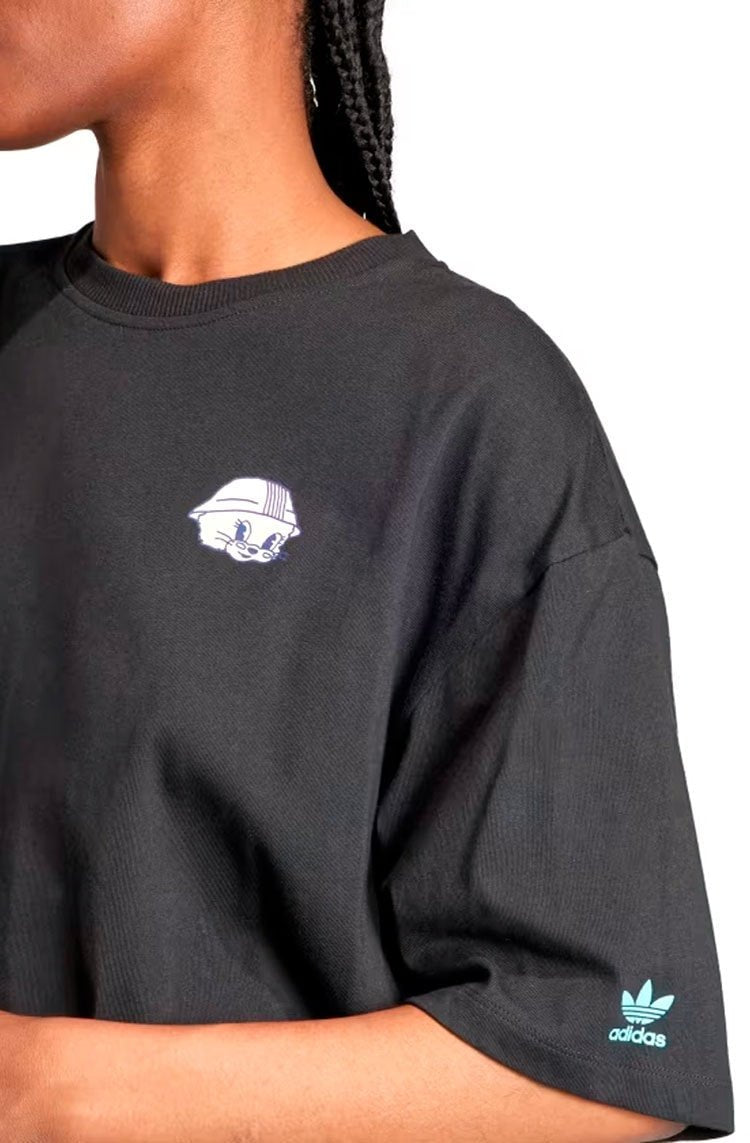 Camiseta Adidas Oversized Graphic Bunny Preto - NewSkull