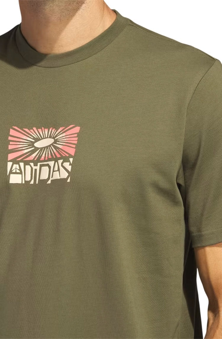 Camiseta Adidas Sport Optimist Icons Sportswear Verde Escuro - NewSkull