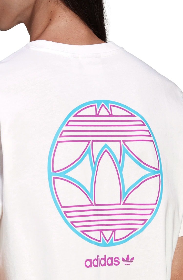 Camiseta Adidas Sprt Pocket Branco/Roxo - NewSkull