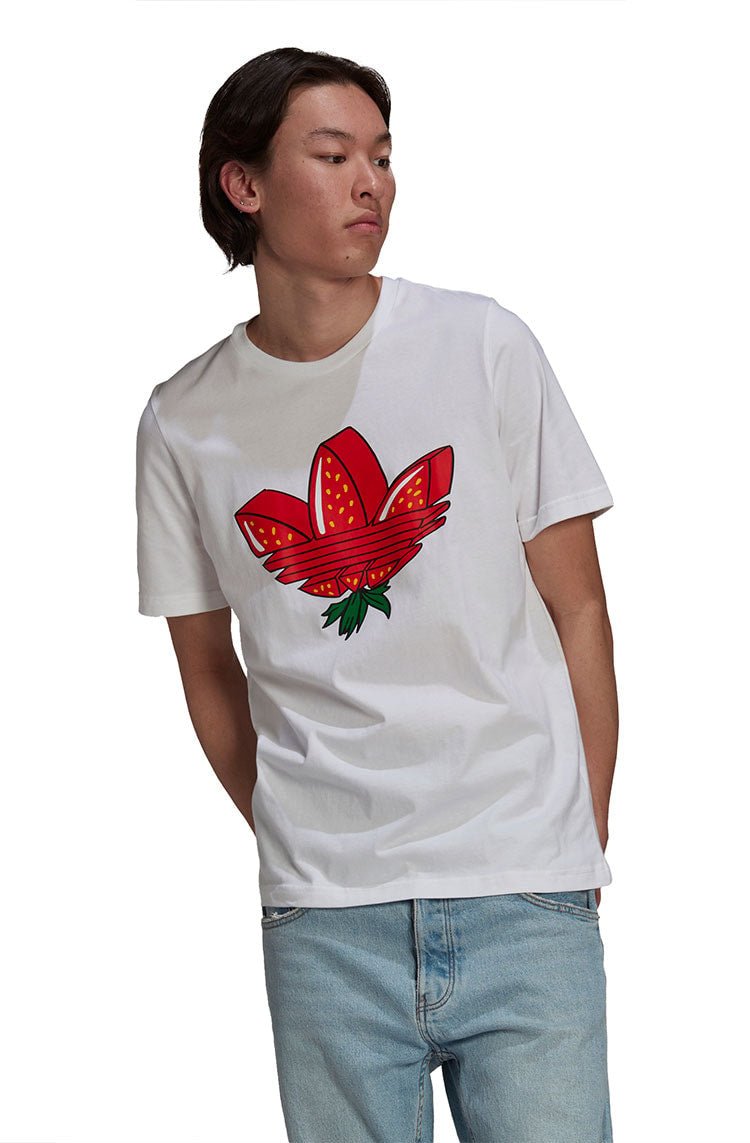 Camiseta Adidas Strawberry Trefoil Branca/Vermelha - NewSkull