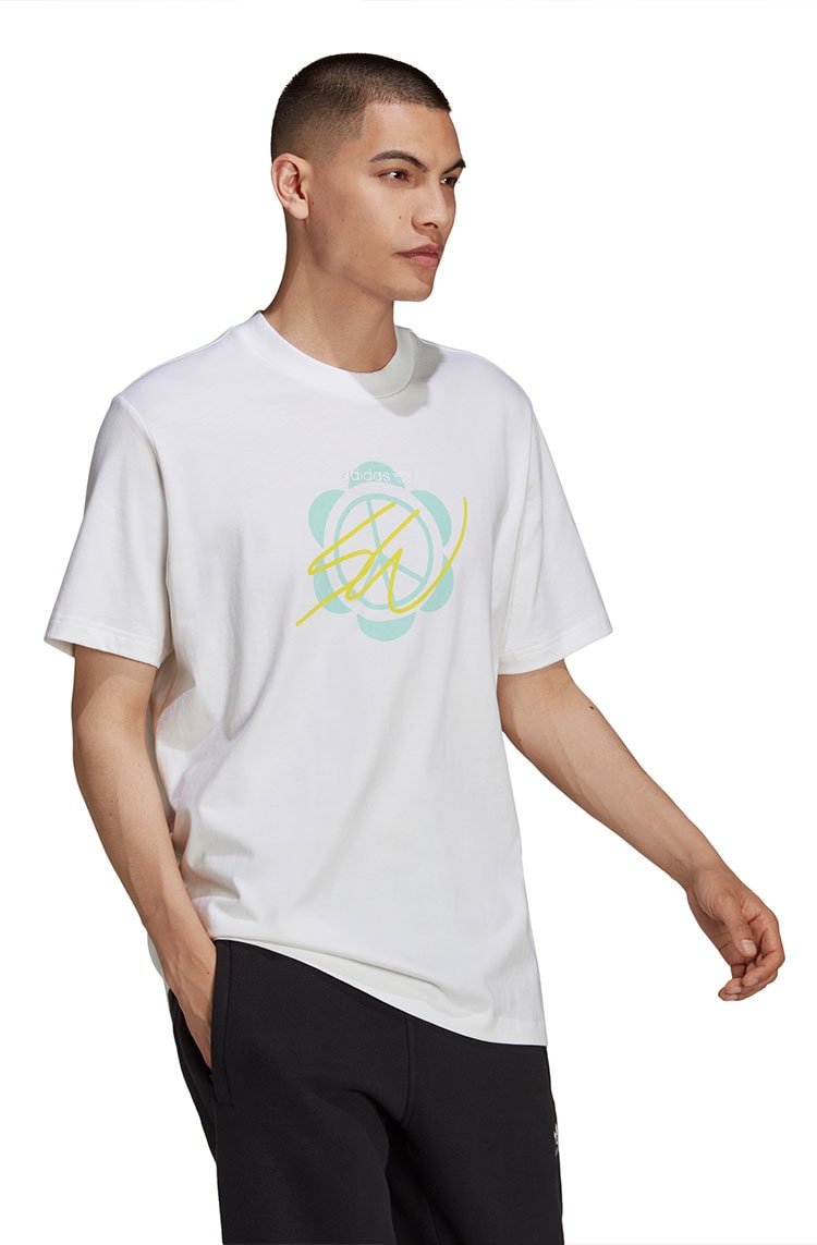 Camiseta Adidas Superturf Adventure x Sean Wotherspoon Branca/Amarela - NewSkull