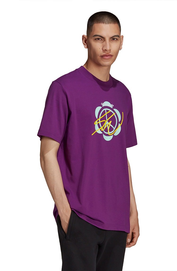 Camiseta Adidas Superturf Adventure x Sean Wotherspoon Roxa/Amarela - NewSkull