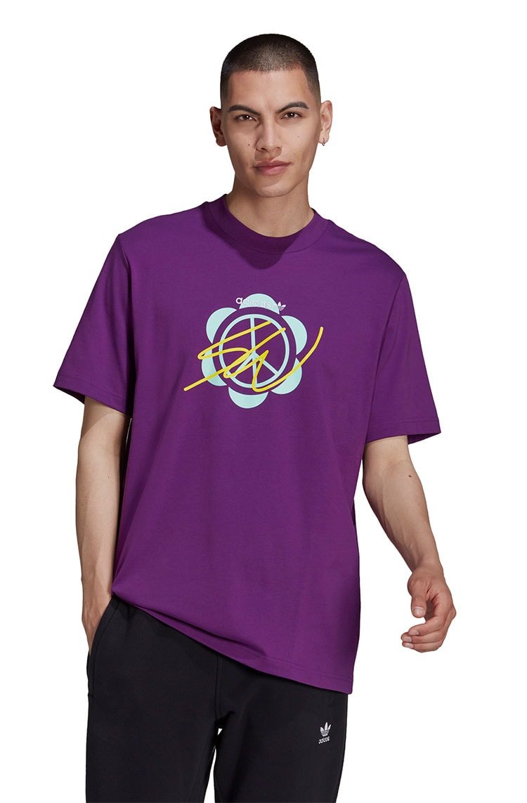 Camiseta Adidas Superturf Adventure x Sean Wotherspoon Roxa/Amarela - NewSkull