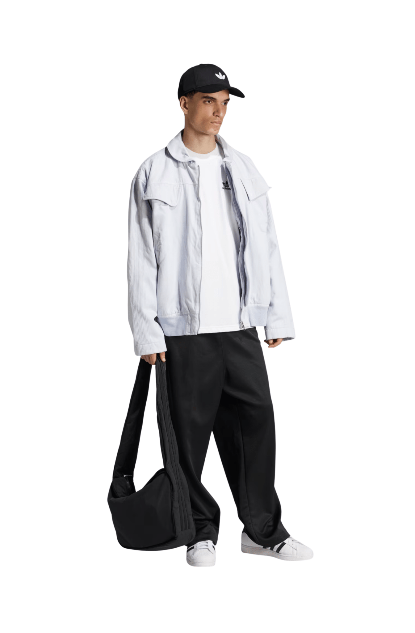 Camiseta Adidas Trefoil Essentials Branco/Preto - NewSkull