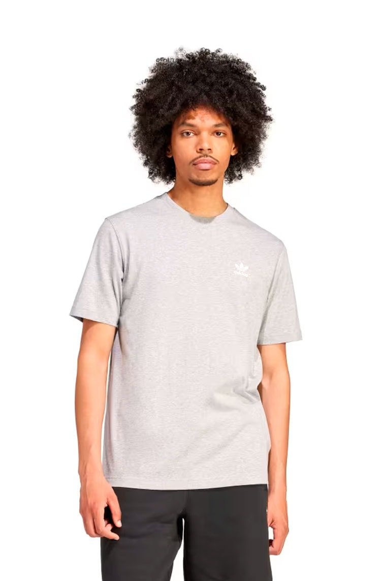Camiseta Adidas Trefoil Essentials Cinza Claro - NewSkull