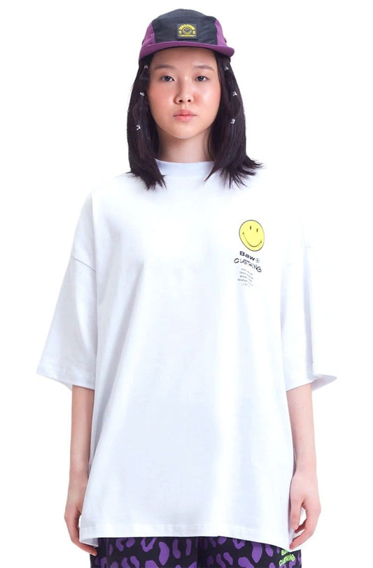 Camiseta Baw x Smiley Nice Day Branco - NewSkull