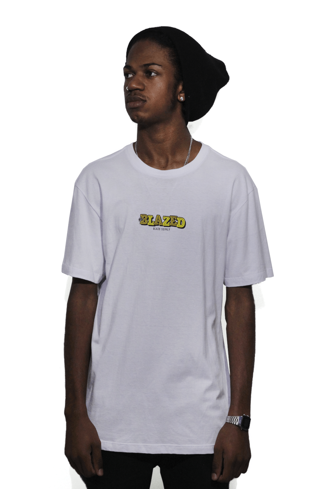 Camiseta Blaze Supply Basica Fosfobox Branca - NewSkull