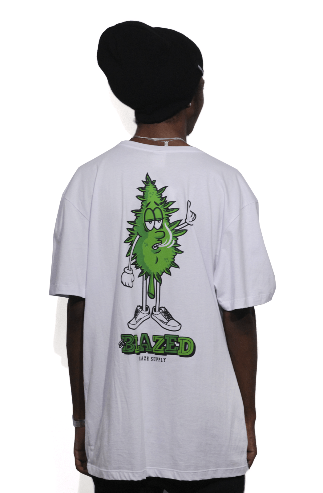 Camiseta Blaze Supply Basica Ganja Branca - NewSkull