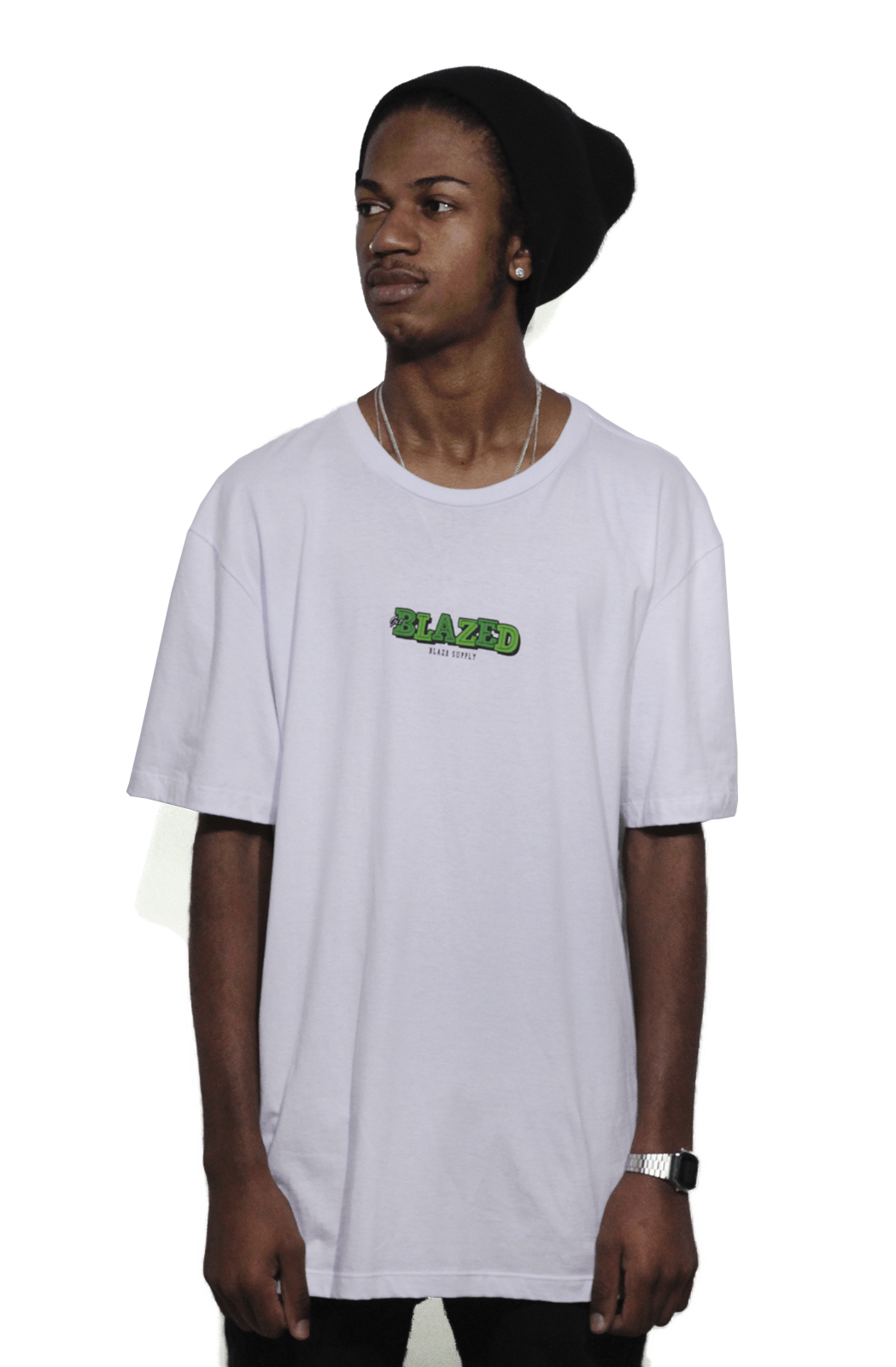 Camiseta Blaze Supply Basica Ganja Branca - NewSkull