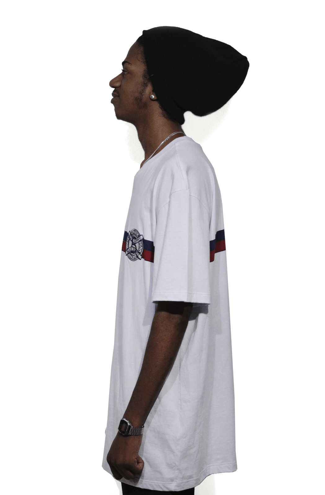 Camiseta Blaze Supply Basica Patch Stripes Branca - NewSkull