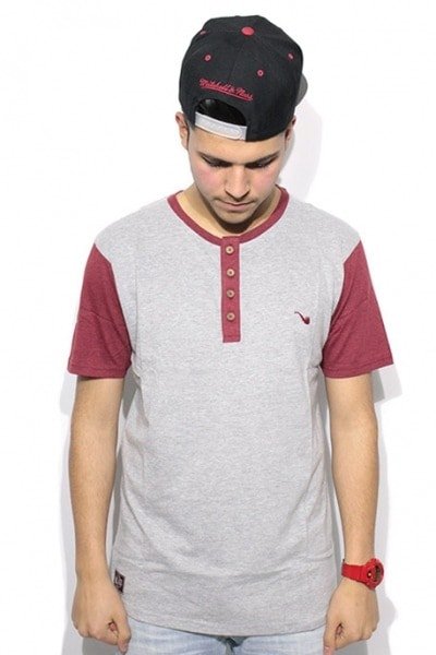 Camiseta Blaze Supply Blaze Bordeaux Cinza - NewSkull