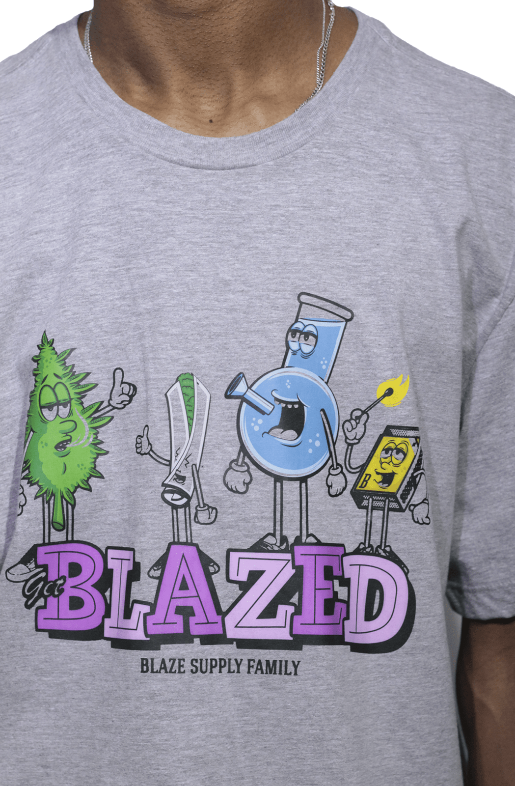 Camiseta Blaze Supply Family Cinza - NewSkull