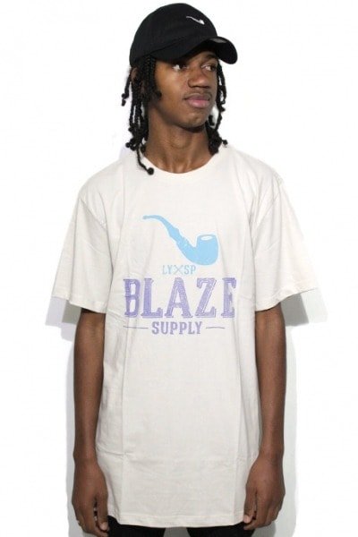 Camiseta Blaze Supply Pipe Logo Trad. Off White - NewSkull