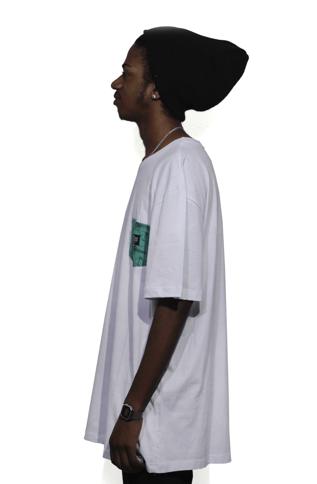 Camiseta Blaze Supply Pocket Bike Pattern Branca - NewSkull
