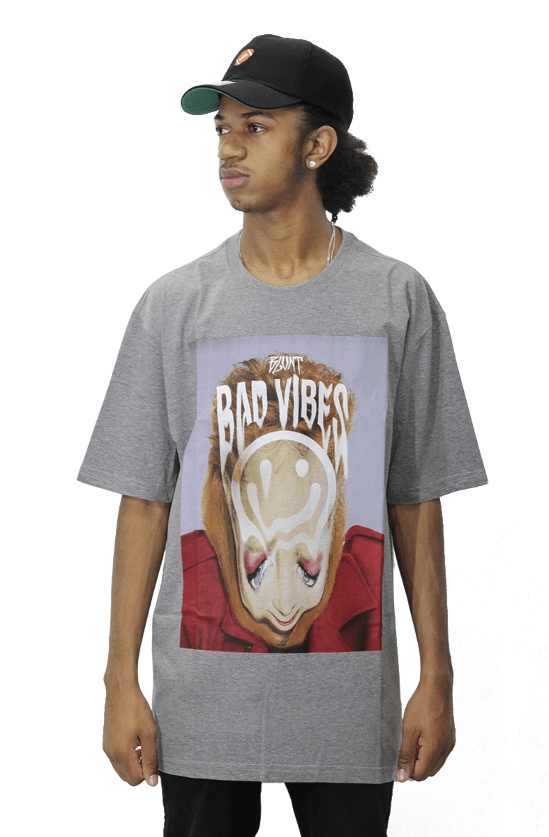 Camiseta Blunt Badvibe Smile Cinza - NewSkull