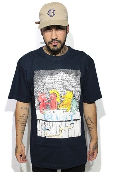 Camiseta Blunt Cat Freak Mirror Azul - NewSkull